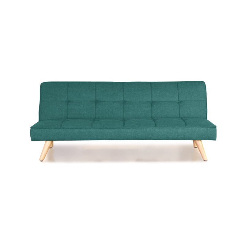 Designetsamaison - Banquette Clic Clac 3 places vert - Siljan