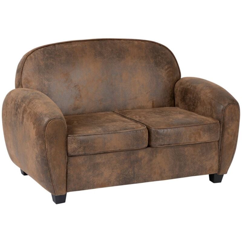 Atmosphera - Banquette club Stanis 2 places marron créateur d'intérieur