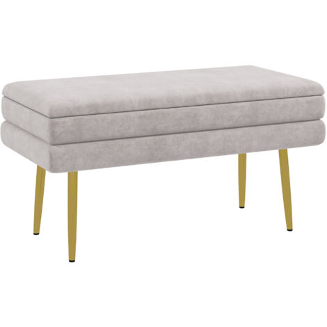 Banquette coffre de rangement ELISE beige