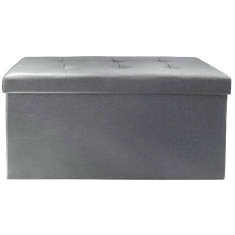 Banquette Coffre Pliable Design "Alana" 76cm Gris