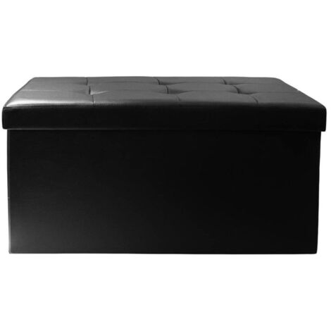 Banquette Coffre Pliable Design "Alana" 76cm Noir