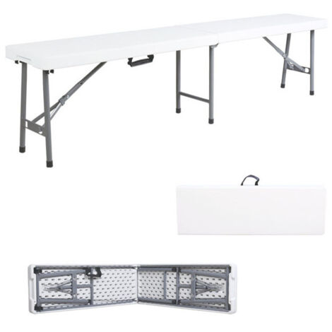 Banquette de brasserie en HDPE, 183x30 cm, rayures 09630