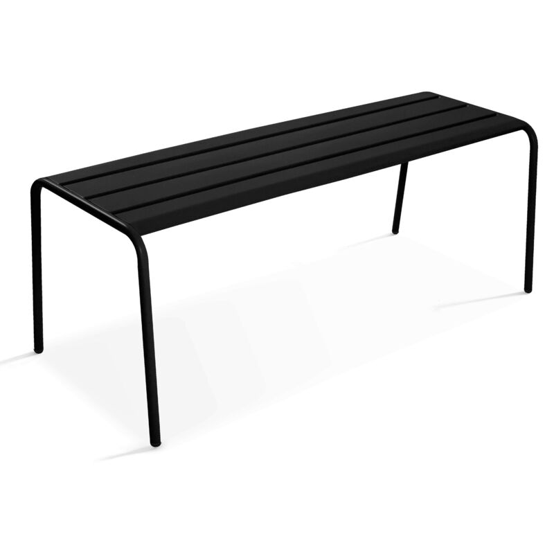 Banc de jardin en acier noir - Palavas