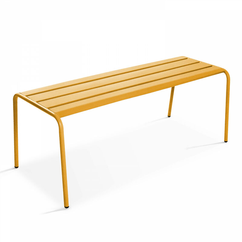 Banc de jardin en acier jaune - Palavas