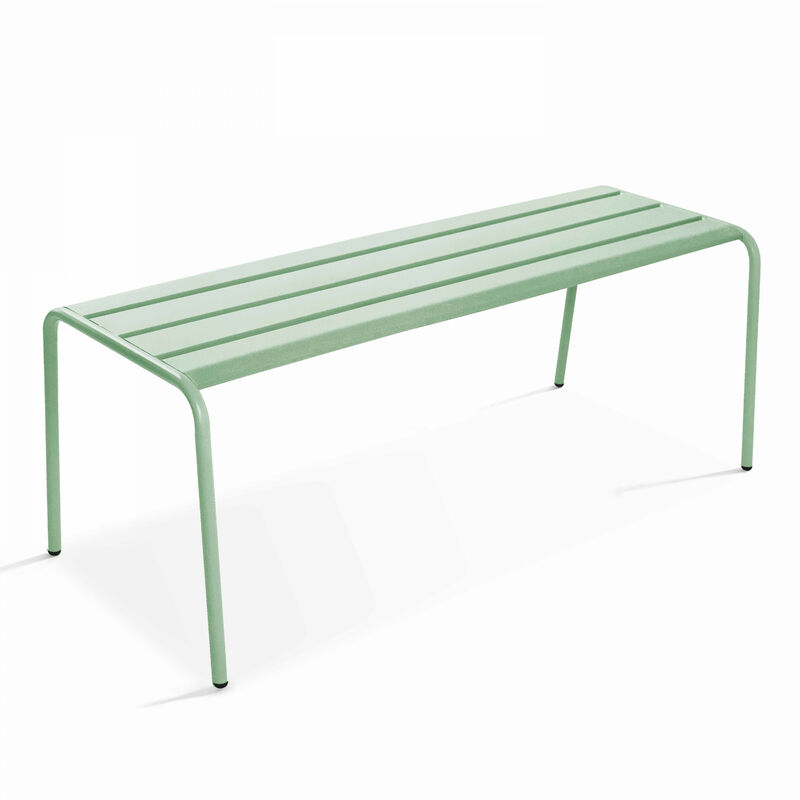Banc de jardin en acier vert sauge - Palavas
