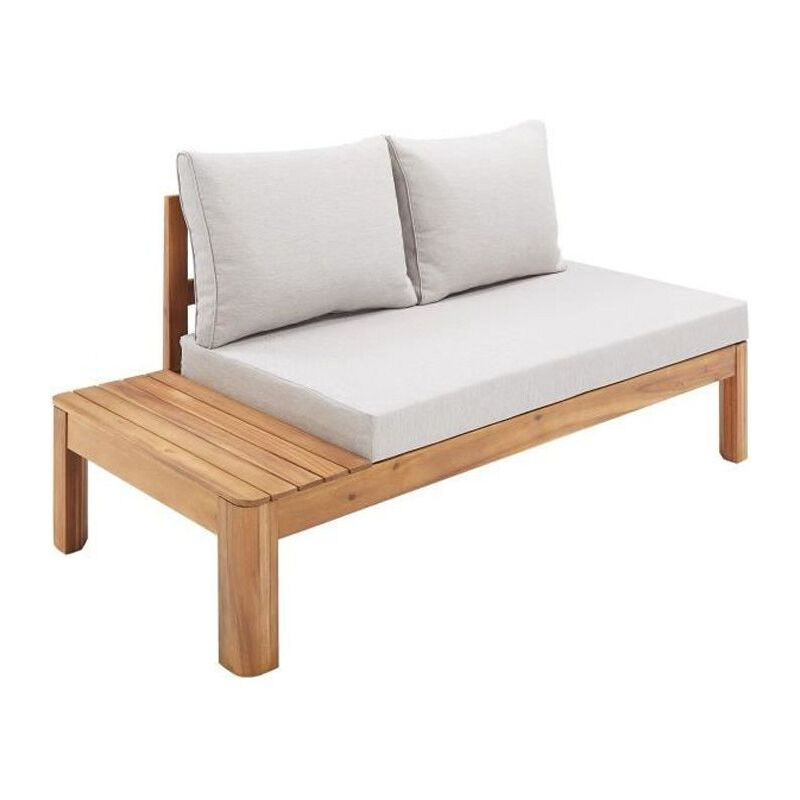 Les Tendances - Banquette de jardin en bois dacacia fsc 2 personnes avec coussins - sana
