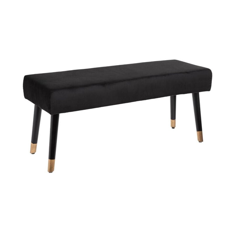 Banquette Design Velours 'Living' 100cm Noir