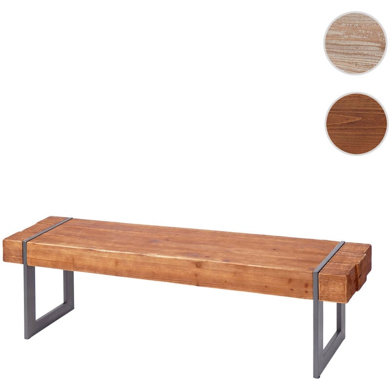 Banc Salle à Manger HWC-A15, Sapin Massif Rustique - 195cm