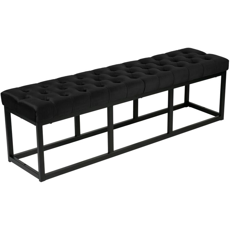 Polson Black Velvet Banc, 150 cm