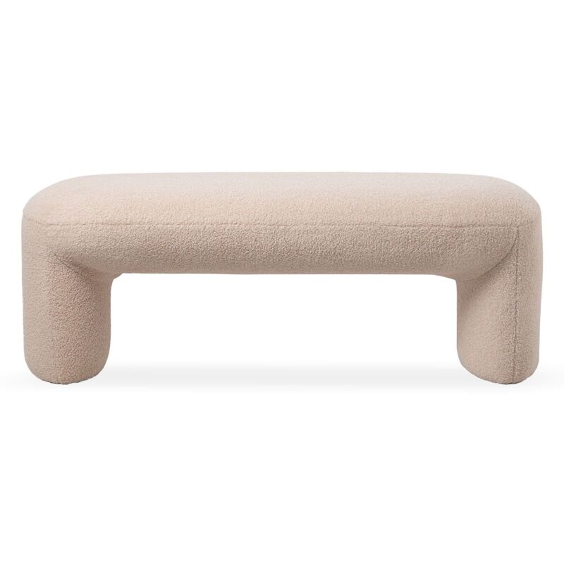 Banquette tendance Armania L110cm Tissu bouclette Beige