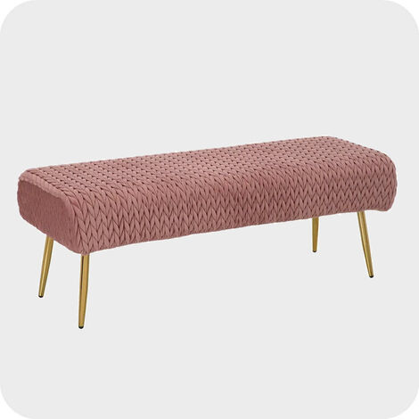 Banquette velours métal doré 111xH44cm - Téji