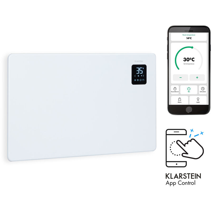 

Klarstein - Bansin Smart 1500 Radiador eléctrico 1500W Control por aplicación