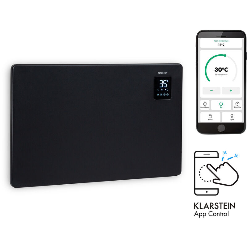 

Klarstein - Bansin Smart 1500 Radiador eléctrico 1500W Control por aplicación