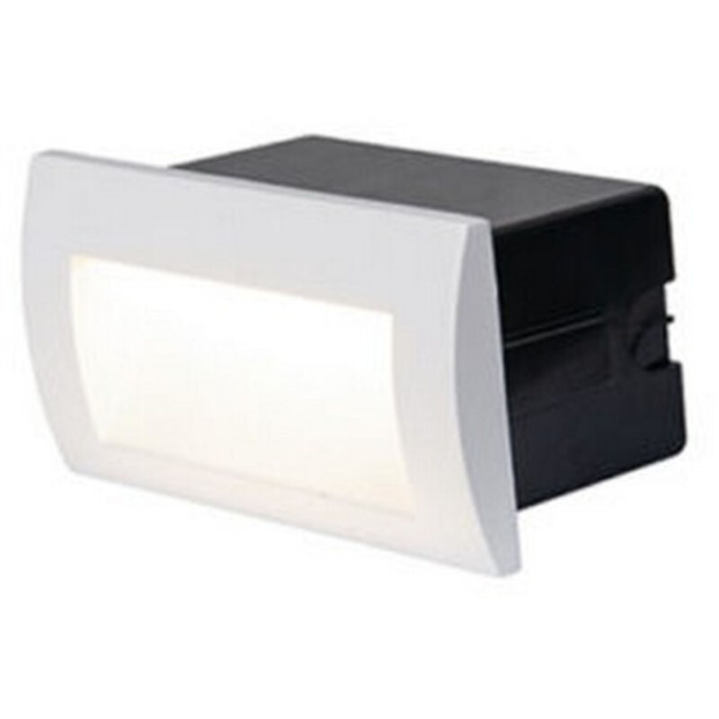 Balise Murale Extérieure led Encastrable 3W IP65 Blanc Sablé zambelis - Blanc chaud - 3000K