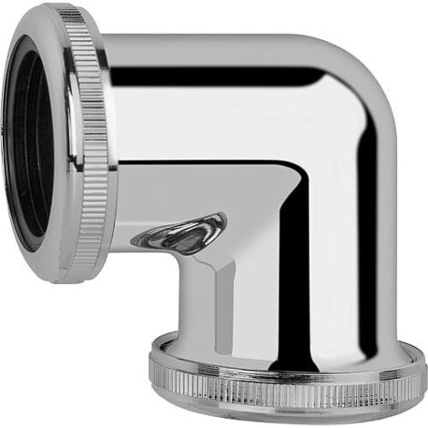 Banyo – Coude de siphon 32 mm – Raccord laiton chromé – Angle 90° – 2 raccords pour plomberie – Compatible eau potable