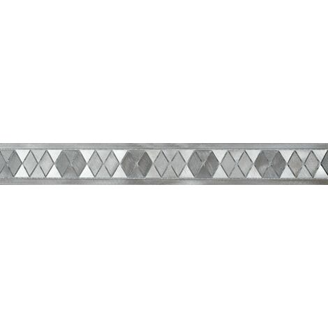 Banyo – Listel hexagone 72mm en aluminium – Dimensions 532 x 72 x 8mm – Vendu à l'unité – Design moderne pour murs intérieurs