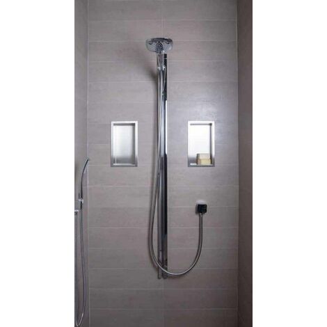 Banyo – Niche à encastrer en inox ouverte 150 mm – Montage vertical ou horizontal – Dimensions extérieures 235x325 mm – Garantie 10 ans