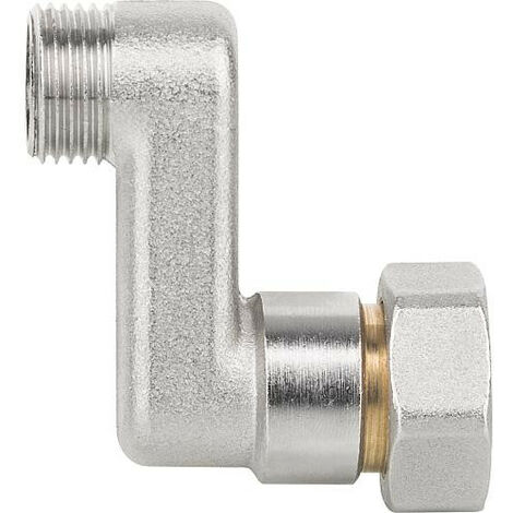Banyo – Raccord laiton en S mâle x femelle écrou DN15(1/2') x DN20(3/4') – Entraxe 10mm – Étanchéité optimale avec joint torique EPDM