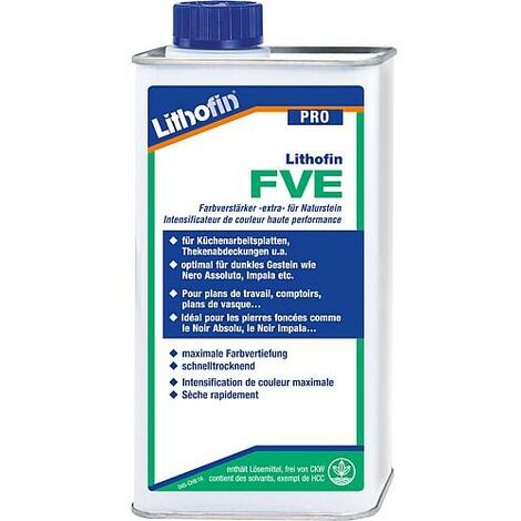 Banyo – Rehausseur de couleur extra Lithofin FVE – Imprégnation à séchage rapide – Pour pierres naturelles foncées – Flacon 1 l