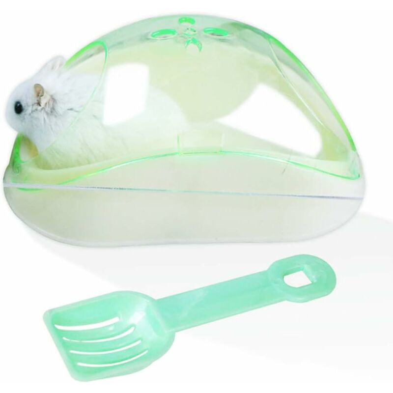 

Baño de hámster de 2 piezas, bañera de jerbo de plástico, baño de hámster Chinchilla de animales pequeños (color aleatorio)