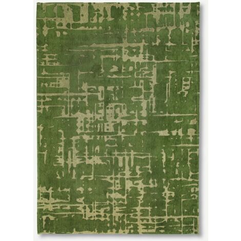 Baobab design - Tapis effet velours structuré - Vert PerrierS - Rond 240 CM