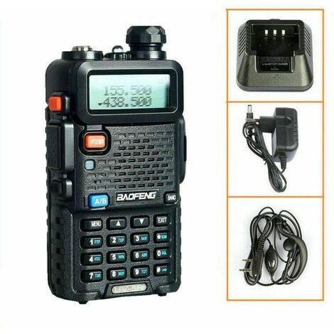 Baofeng UV-5R Talkie-walkie FM radio VHF-UHF avec double bande, affichage,  veille et horloge