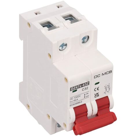 Baomain Disjoncteur DZ47-63(MBM6C) C25 25A 400VAC 6000A Capacité de Coupure 2P, Déclenchement Rapide et Sûr, Extinction D'arc, Convient aux Systèmes D'alimentation CC