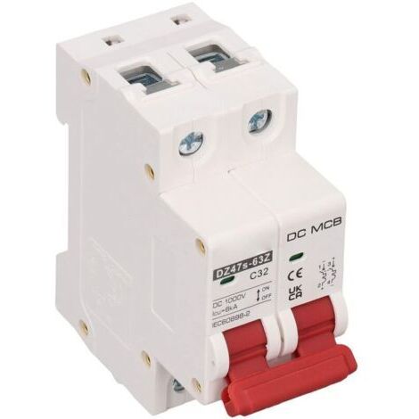 Baomain-Leistungsschalter DZ47-63 (MBM6C), Tipo C25, 25 A, 400 V AC, capacidad de desconexión 6000 A, 2 polos, disparo rápido y seguro, extinción de arco, adecuado para sistemas de alimentación de cor