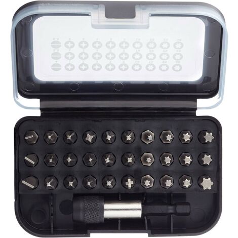 BAP 32 Piece Drill Bit Set Quick Release Magnetic Holder Screwdriver Bits + Case