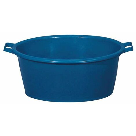 Baquet ovale 45L en polyéthylène et aluminium – Dimensions 62x50cm – Couleur bleue – Poignées pour transport facile – Aluminium Et Plastique - OVAL 45 L
