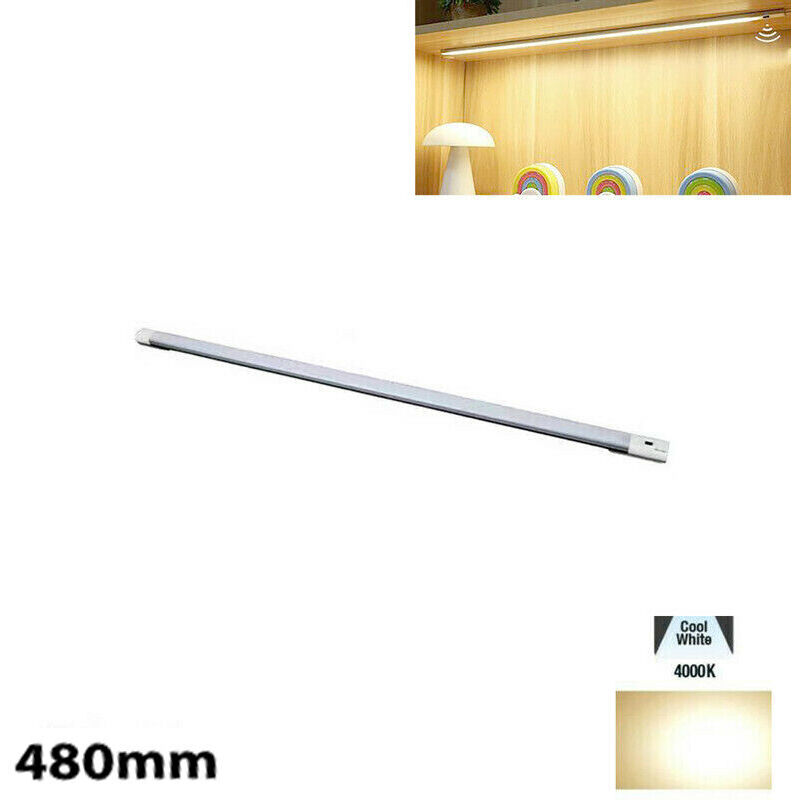 Bar À Led Placard De Cuisine Lumière Naturelle Capteur De Mouvement Des Mains Rechargeable 48cm