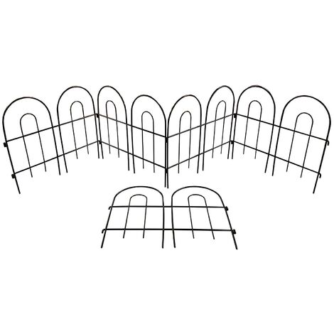 Bar Bow Top Design Steel Garden Lawn Edging (45cm x 41cm) - 5 Panels
