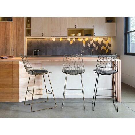 Bar Chair Metal Black PRESTON