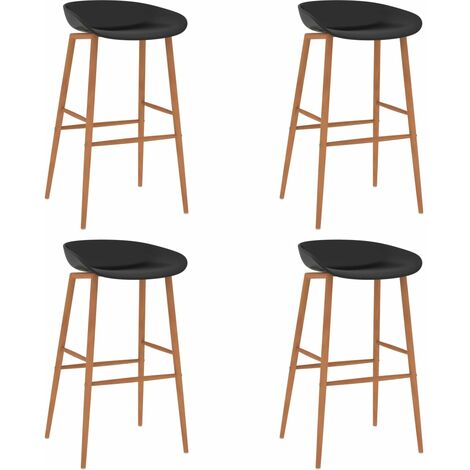 Bar Chairs 4 pcs Black