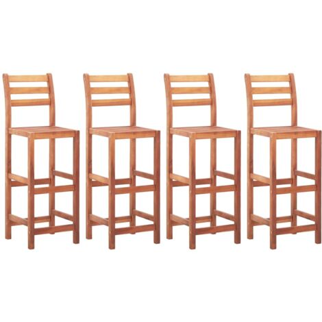 Bar Chairs 4 pcs Solid Acacia Wood vidaXL