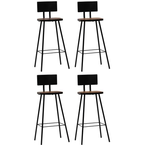 Bar Chairs 4 pcs Solid Reclaimed Wood vidaXL