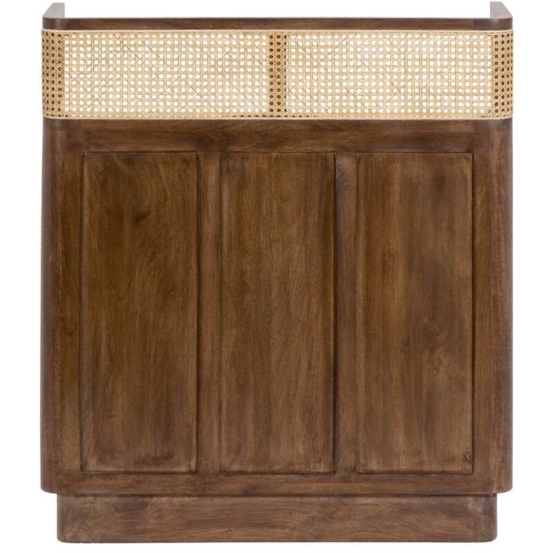 Bar en bois de manguier et cannage Remick