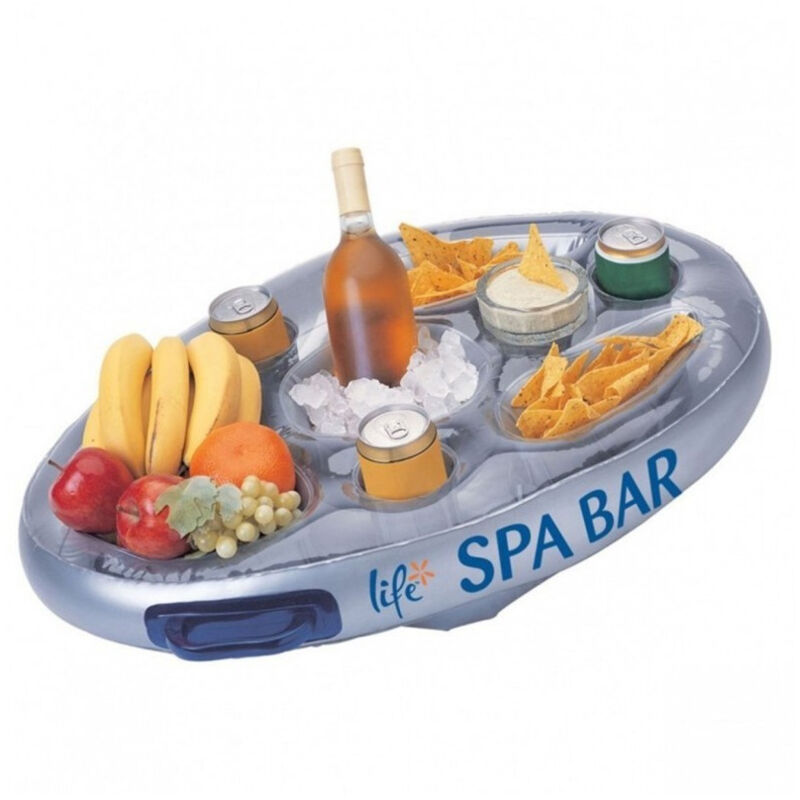 Jardiboutique - Bar flottant pour Spa ou piscine - couleur argent