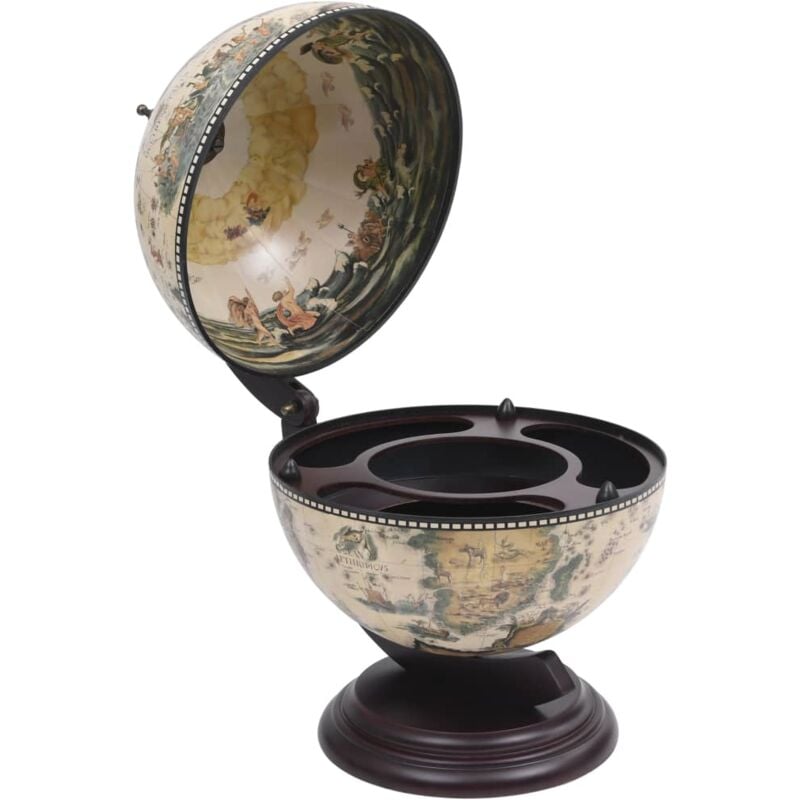 Vidaxl - Support de vin globe de dessus de table Bois d'eucalyptus Blanc