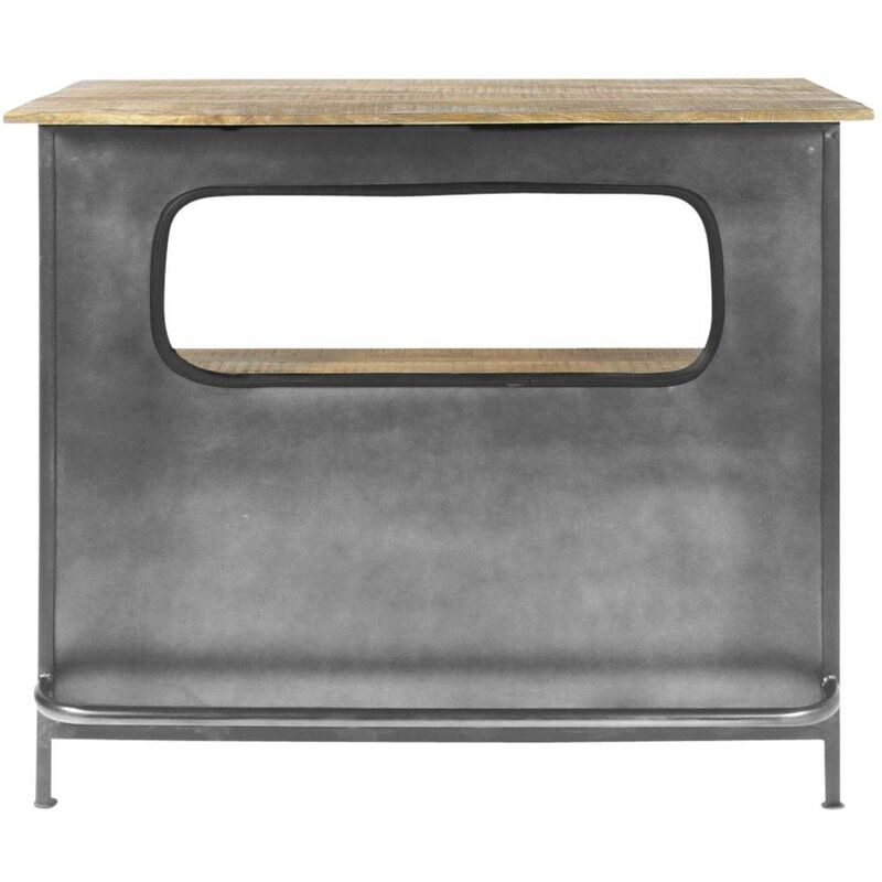 Meuble bar en métal gris Arsène