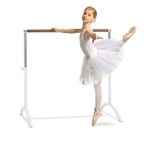 Bar Lerina Barre de danse autoportante 110 x 113 cm Ø 38 mm blanche - Blanc - Blanc