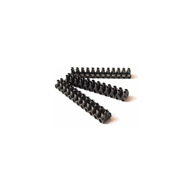 Barrette de connexion à vis - barrette noire eco 12 plots sécables 16MM2 BLM BLM 403116