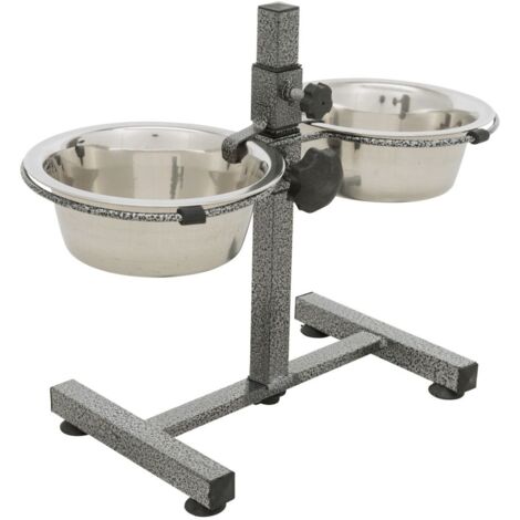 Bar per cani con piedistallo ad h: 2x4.5l/diametro 28cm