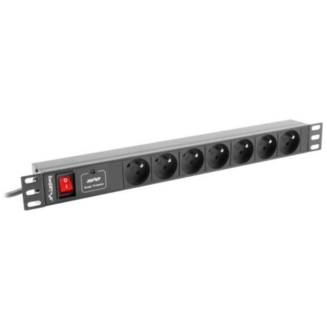 BAR RACK LANBERG PDU-07E-0200-IEC-BK (7 X UTE 10 A 2M BLACK COLOR)