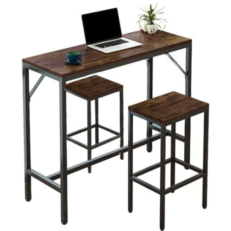 Bar-Set: Tisch + 2 Hocker-Stühle