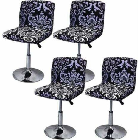 Bar stool cover with extendable backrest for swivel dining chair (Color: 5, Size: 4 pieces)