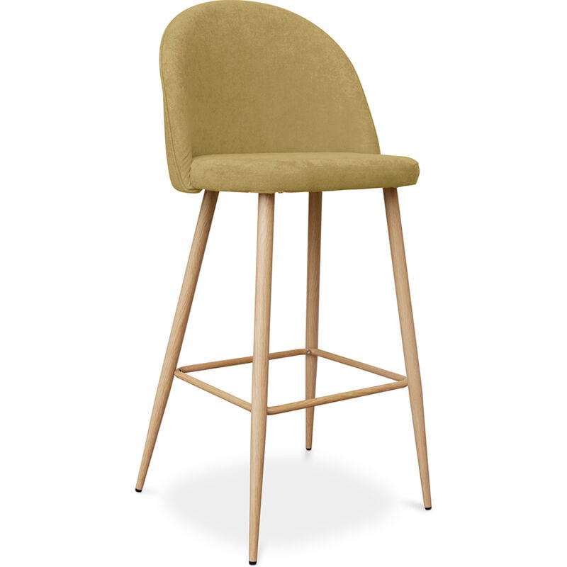 Privatefloor - Fabric Upholstered Stool - Scandinavian Design - 76cm - Evelyne