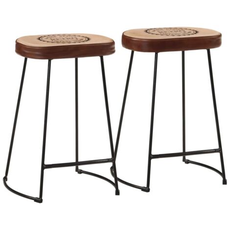 Bar Stools 2 pcs Dark Brown 41x29x62 cm vidaXL