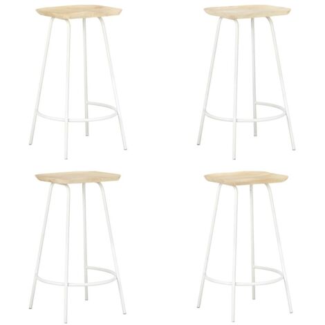 Bar Stools 4 pcs Solid Mango Wood vidaXL