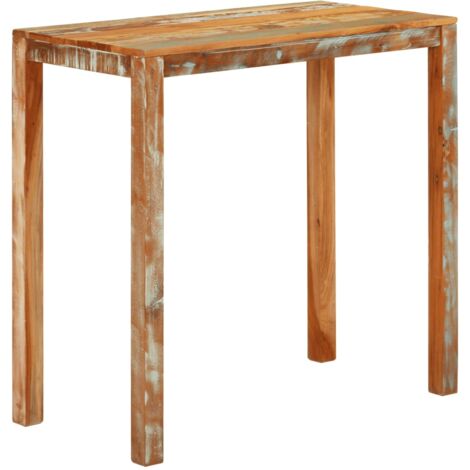 Bar Table 112x55x108 cm Solid Wood Reclaimed vidaXL